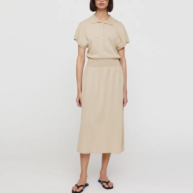 TOTEME Polo Short Sleeve Knit Dress-1