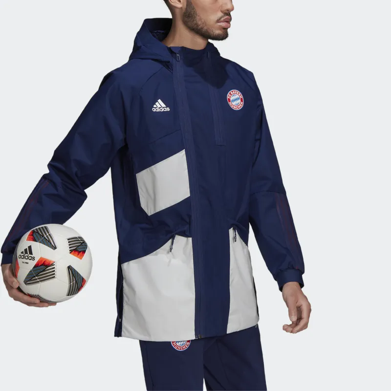 Adidas Bayern Munich Jacket Men's Dark Blue-3