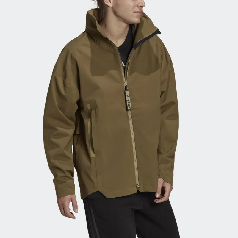 Adidas MYSHELTER Jackets Men Dark Olive Green-2