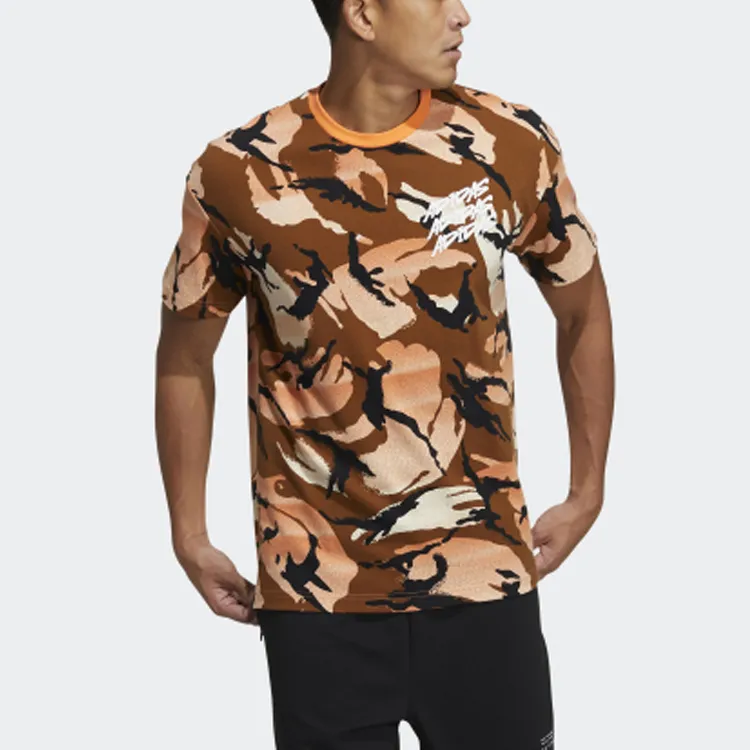 Adidas T Shirts Men Orange-2