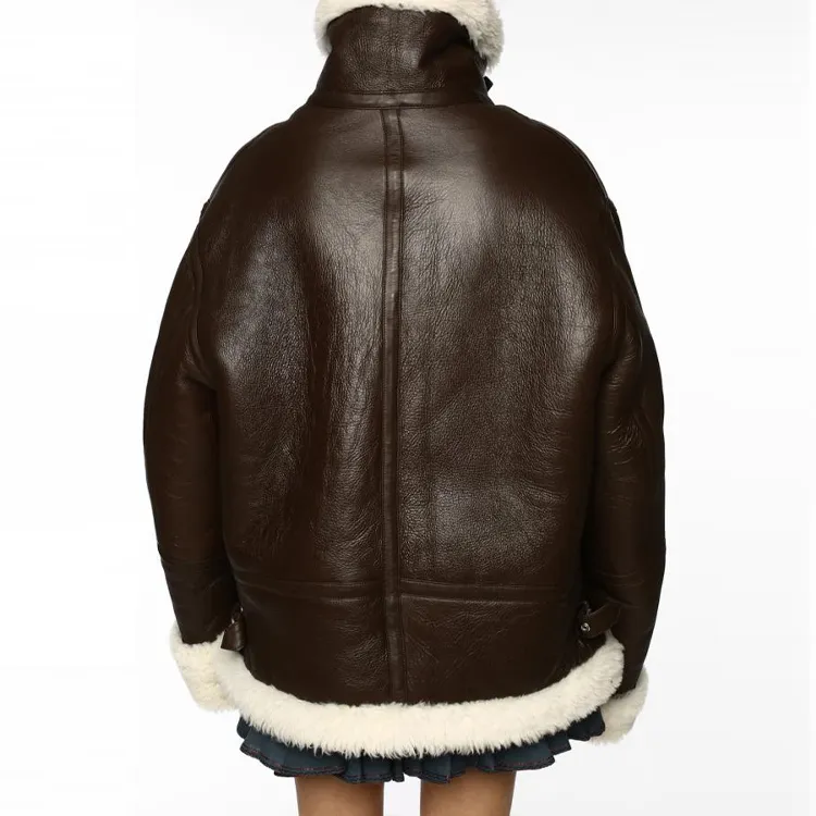 Vetements Leather Jackets Unisex Dark Brown-3