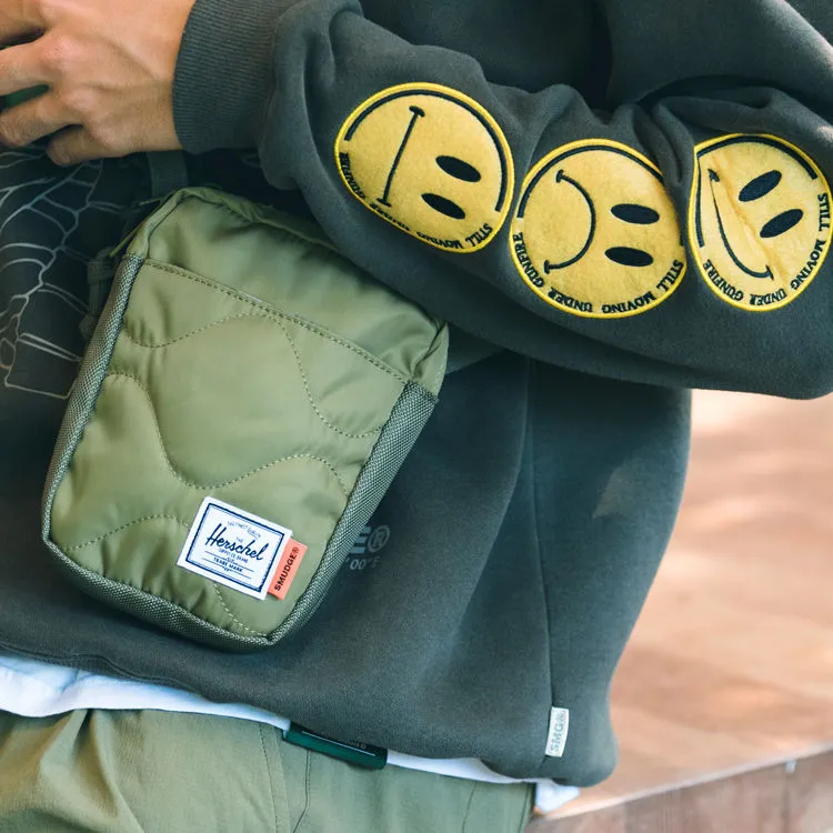 SMG Herschel Polyester Crossbody Bag Regular Unisex Black/Army Green-6