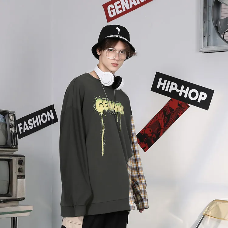 GENANX Crew Neck Loose Fit Regular Sweatshirt Unisex Gray-4
