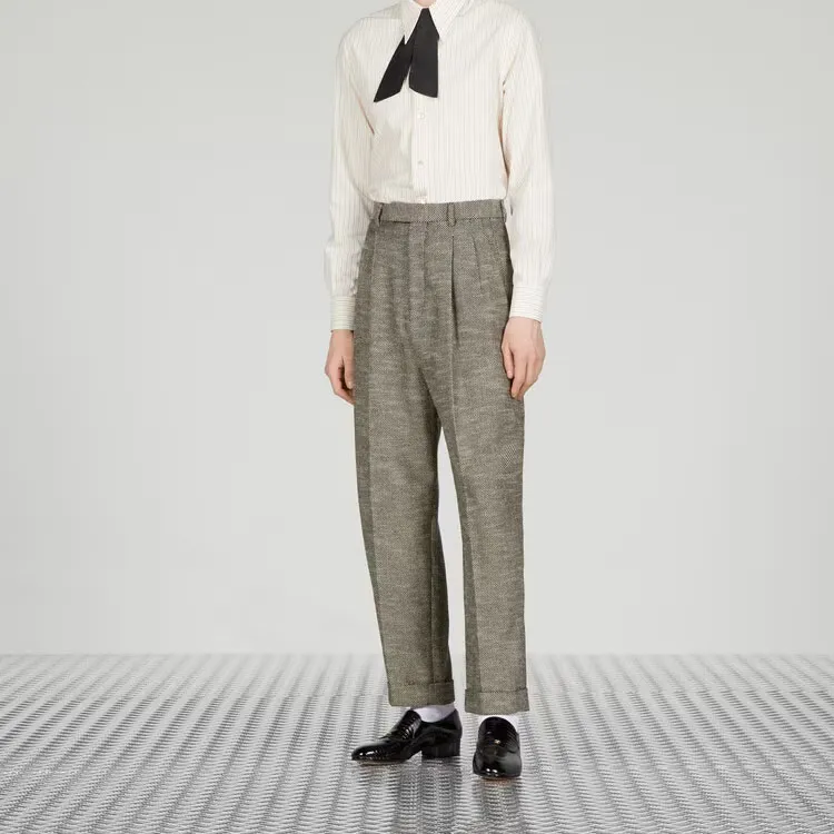 GUCCI Casual Pants Men Gray-4