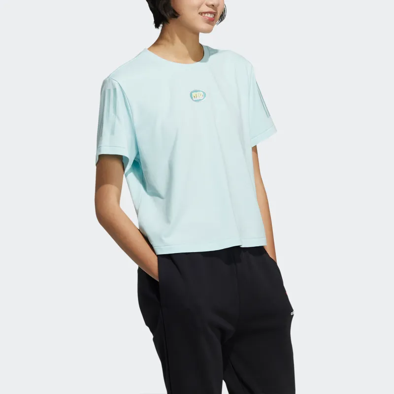 Adidas Neo Crop Tops Women's Emerald-3