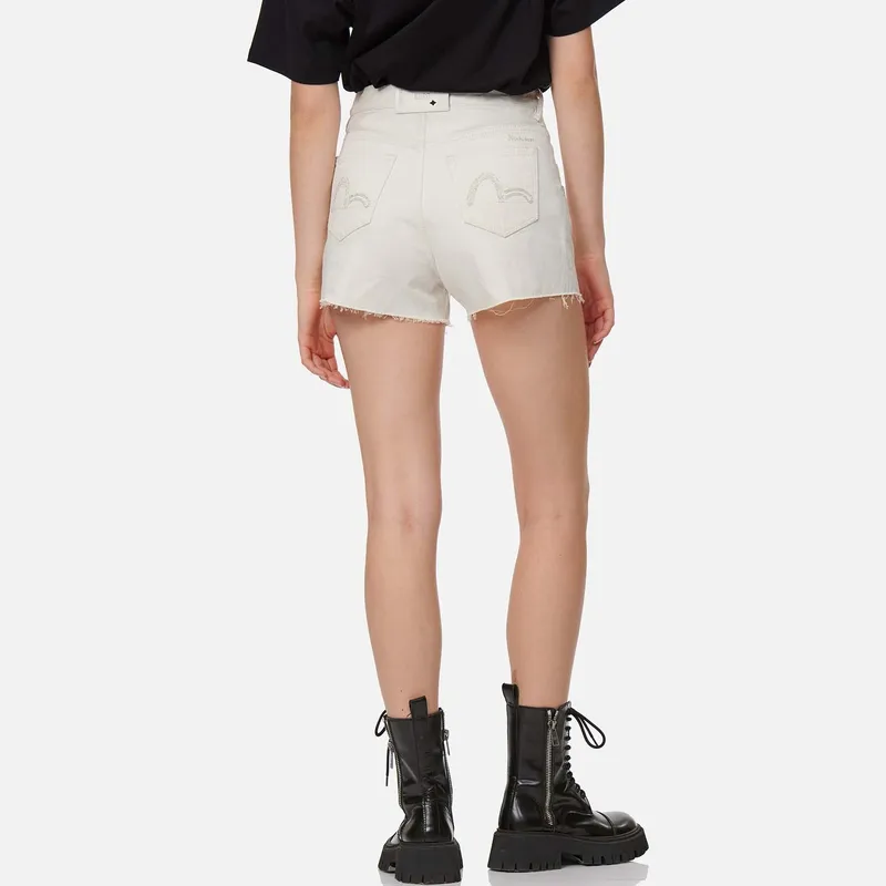 EVISU Denim Shorts Women's White-3