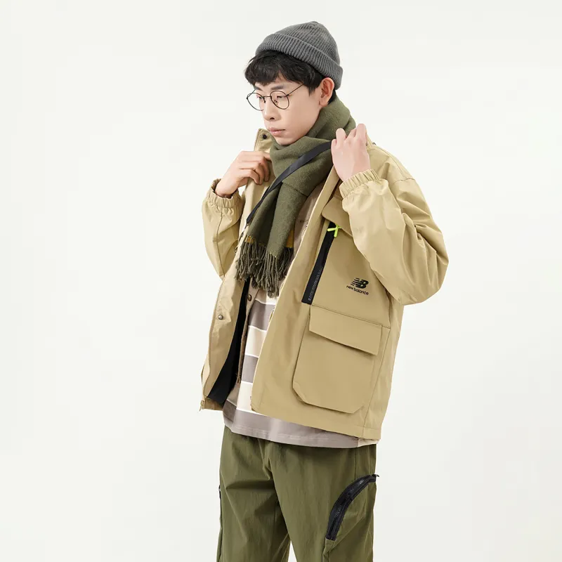 New Balance Jackets Men Khaki-5