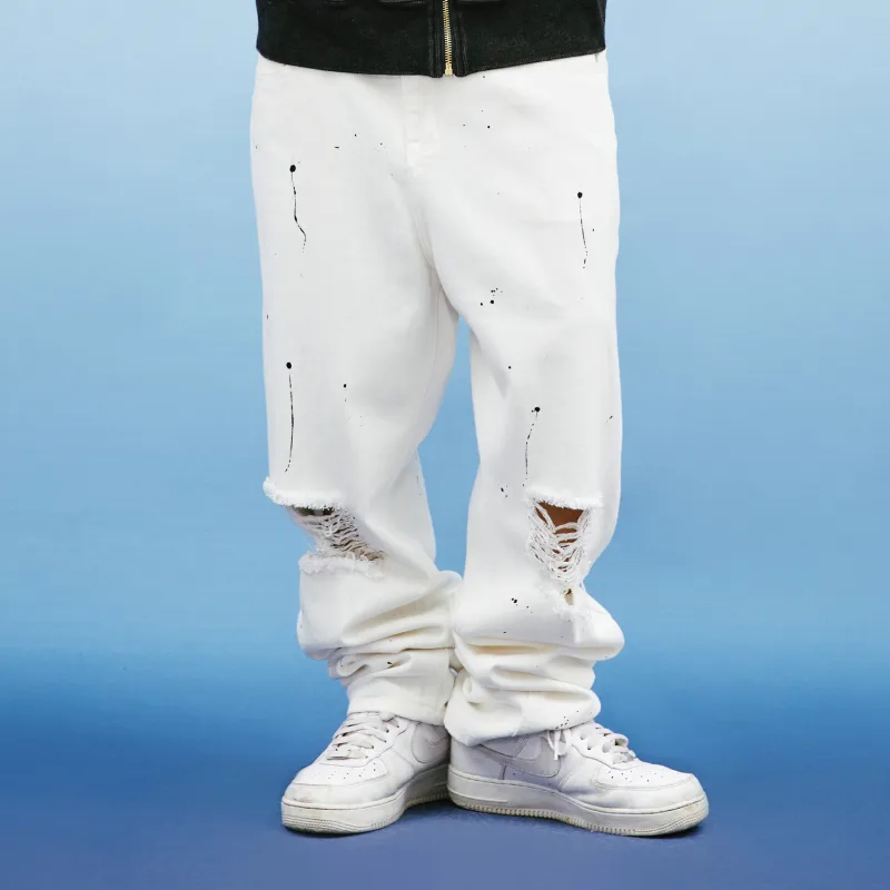 LKOD Straight Jeans Unisex White-4