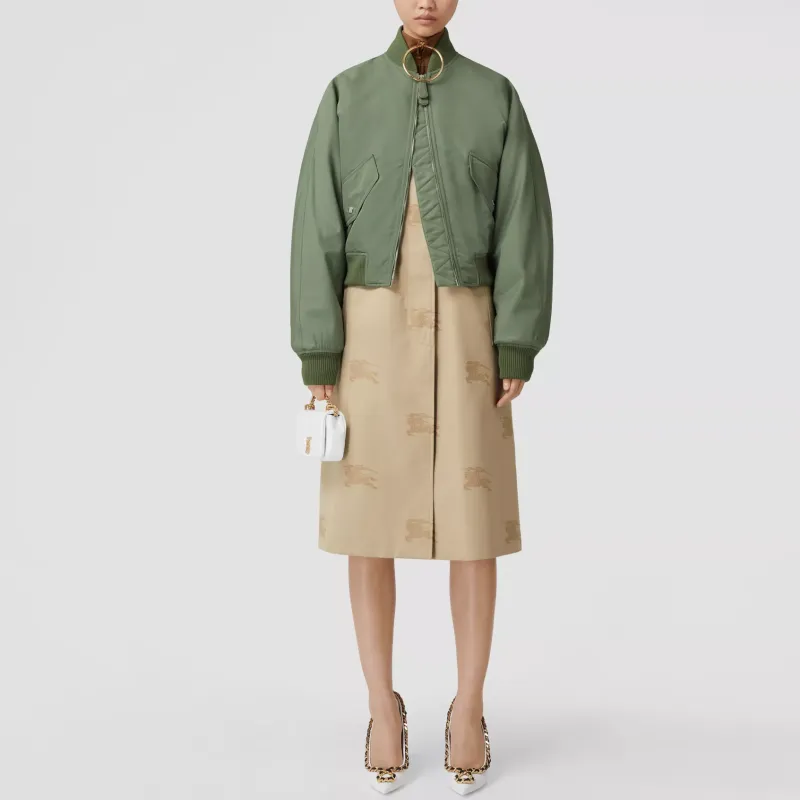 Burberry FW22 Jackets Coats Women's Green-2