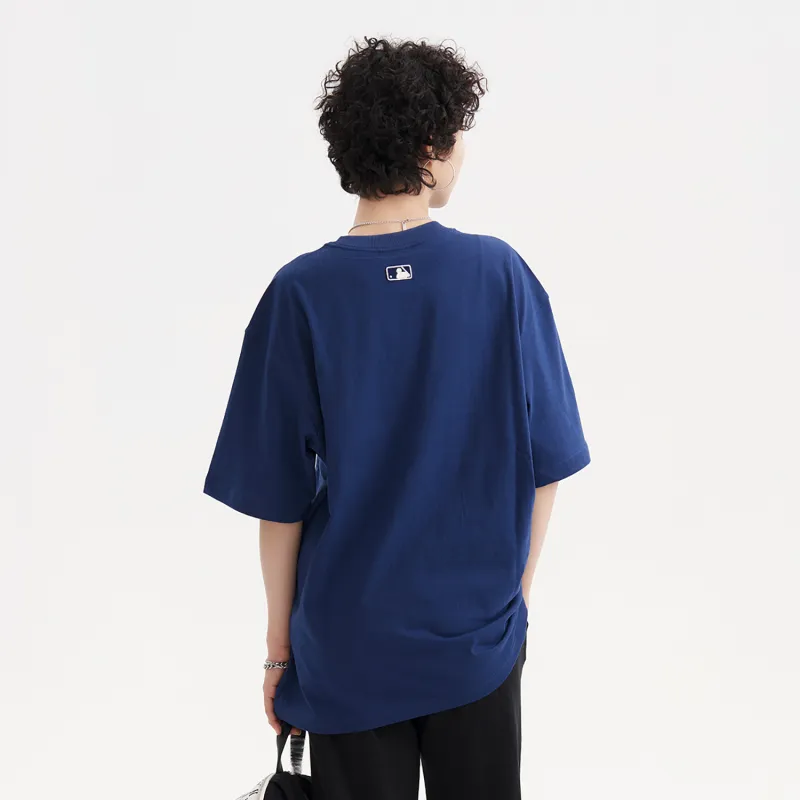 MLB Set in Sleeve T Shirt Unisex Navy Blue-6