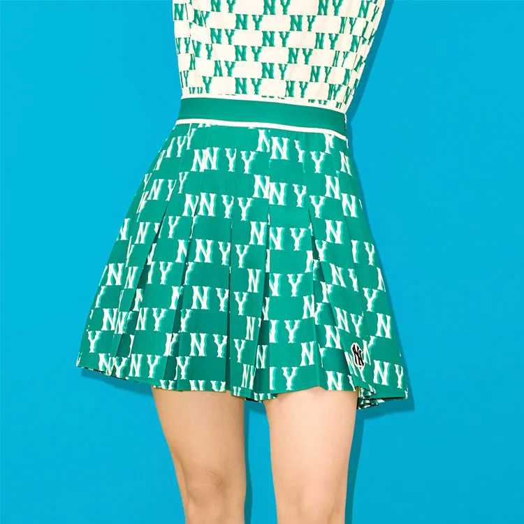 MLB New York Yankees Casual Short Skirts Women's Green-4