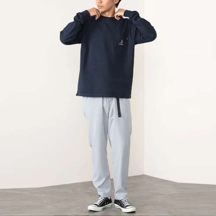 Beams T-Shirts Men Marine Blue-6