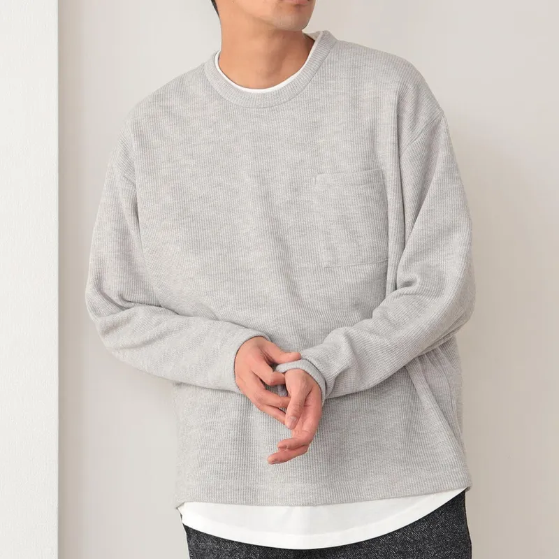 Beams T Shirts Men Gray-3