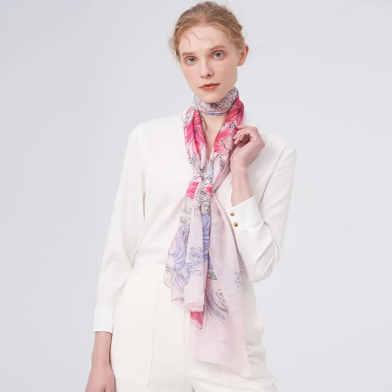 MARJAKURKI Silk Scarves Women's-3