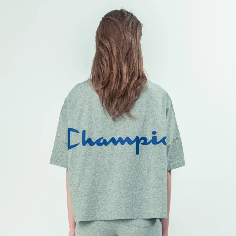 Champion Straight T-Shirt Women's Light Gray-2