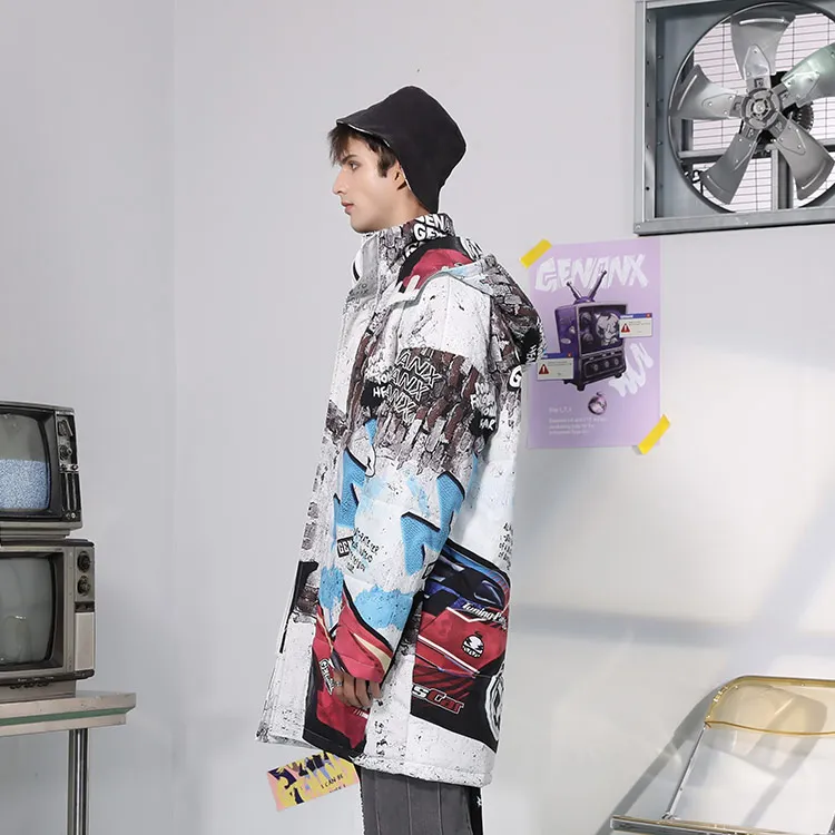 GENANX Puffer Jackets Unisex Individual Print-5
