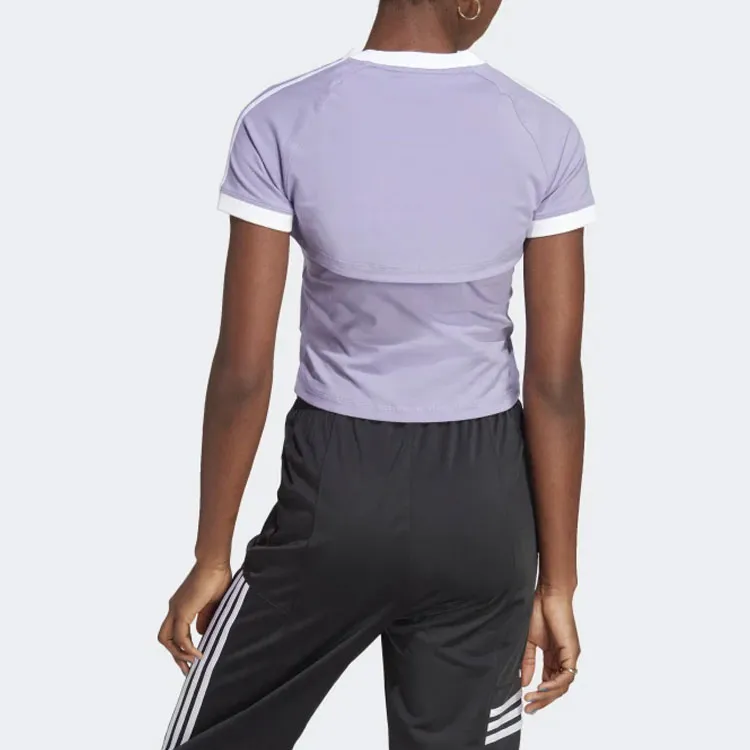 Adidas Originals Crop Tops Women's Light Purple-3