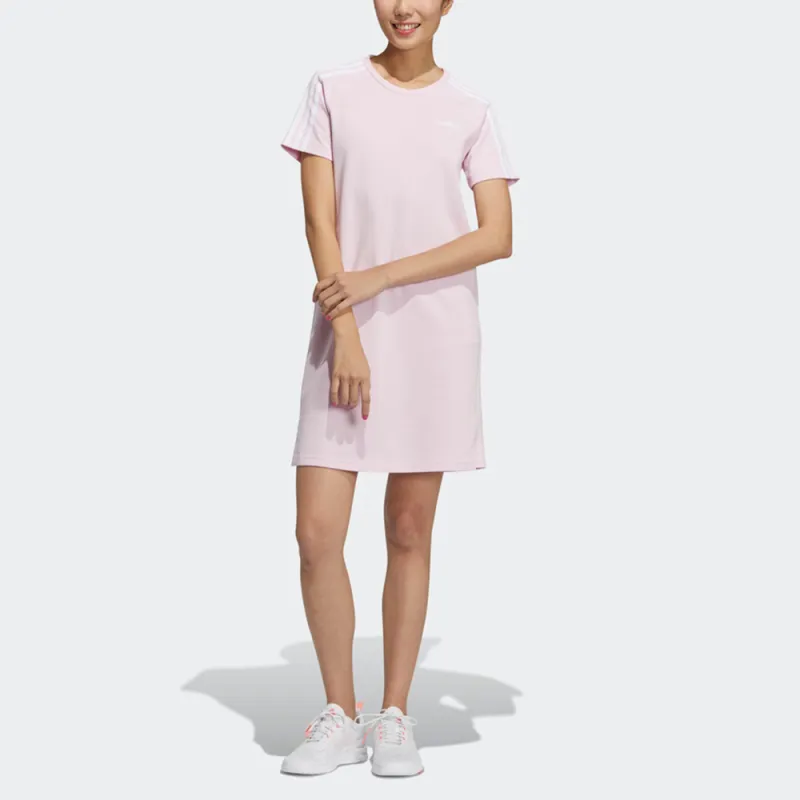 Adidas Neo Short Sleeved Dress Women's Pink-1