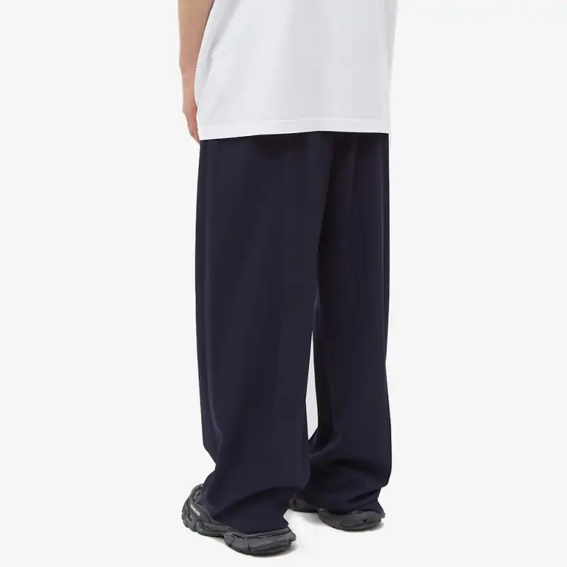 Balenciaga Men's Large Fit Tailored Stretch Wool Twill Pants-3