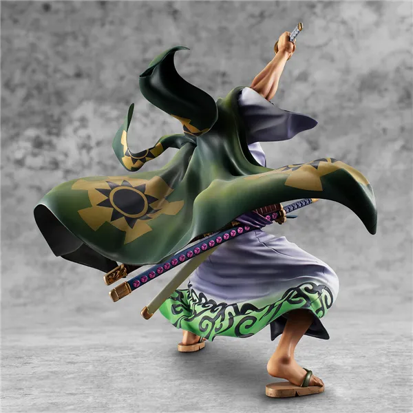 MegaHouse One Piece Portrait Of Pirates Warriors Alliance Zoro Juro Action Figure White & Green-2