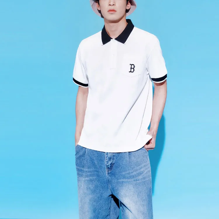 MLB SS23 Polo Shirt Men's White-4