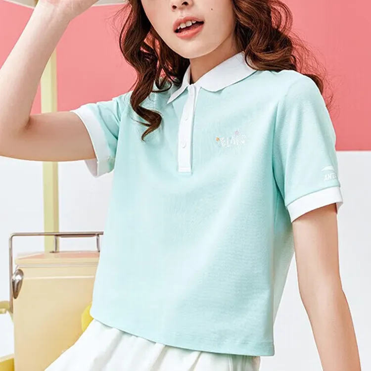 Sesame Street X ANTA Life Collection Polo Shirts Women's Light Phoenix Blue-2