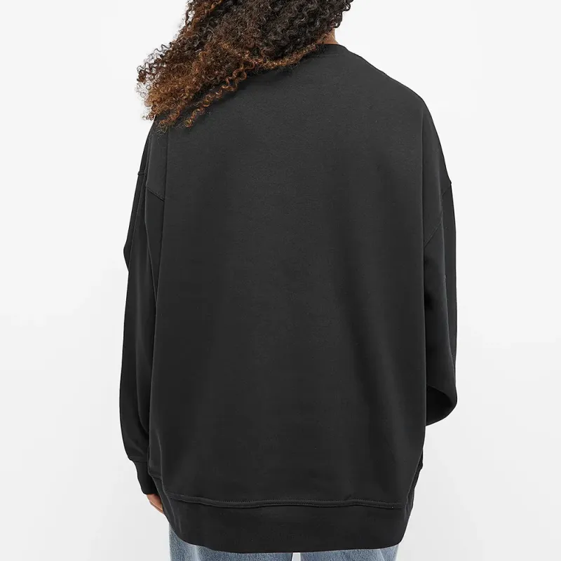 Nike Women's Over Oversized Fleece Crew Sweatshirt Black/White-2