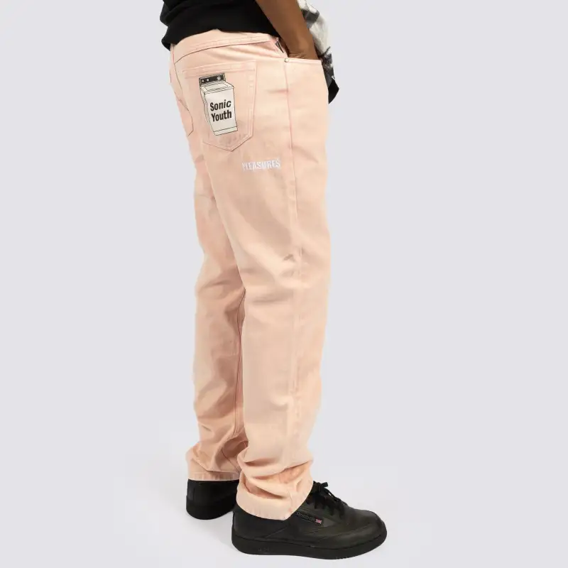 PLEASURES X Sonic Youth Washing Machine Denim Pants-4