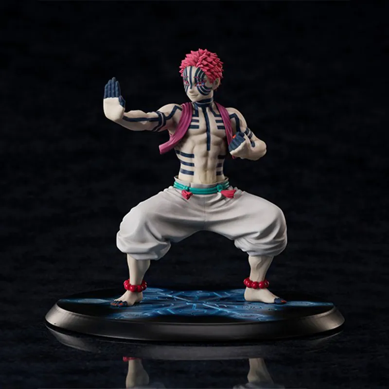 Aniple Akaza Demon Slayer  Kimetsu No Yaiba Infinite Train Arc Distressed Katana Compass 18.5cm Scale Figures-1