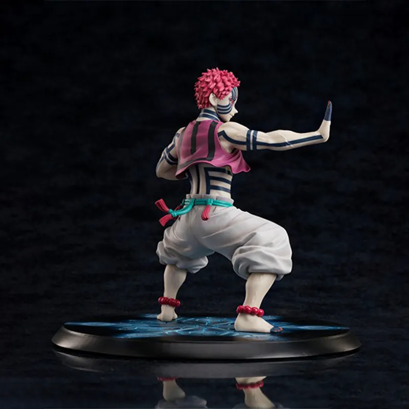 Aniple Akaza Demon Slayer  Kimetsu No Yaiba Infinite Train Arc Distressed Katana Compass 18.5cm Scale Figures-3