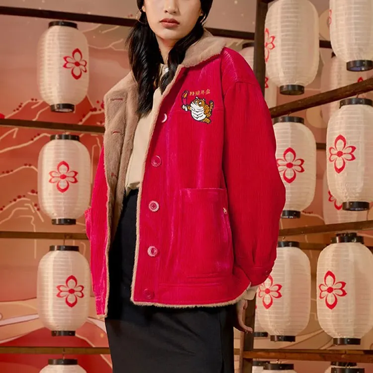LiNing Sports Trend Series Jacket Women's Vermilion-4