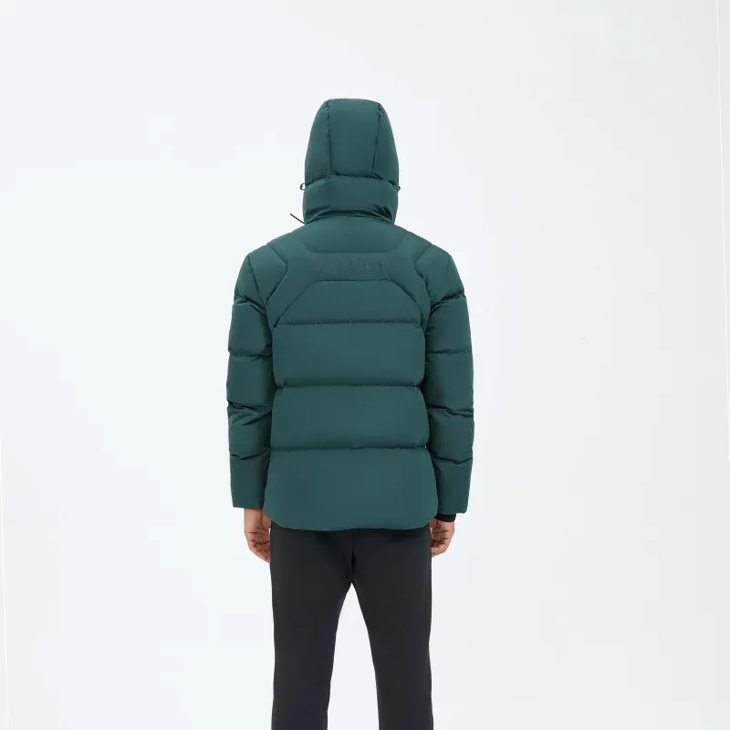 SPYDER Letter Solid Color Hooded Down Jacket Men's-2
