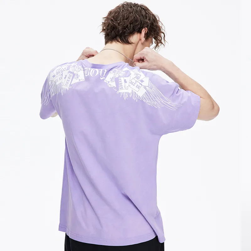 Boy London Crew Neck Fitted Straight Short Sleeved T Shirt Unisex Purple-4
