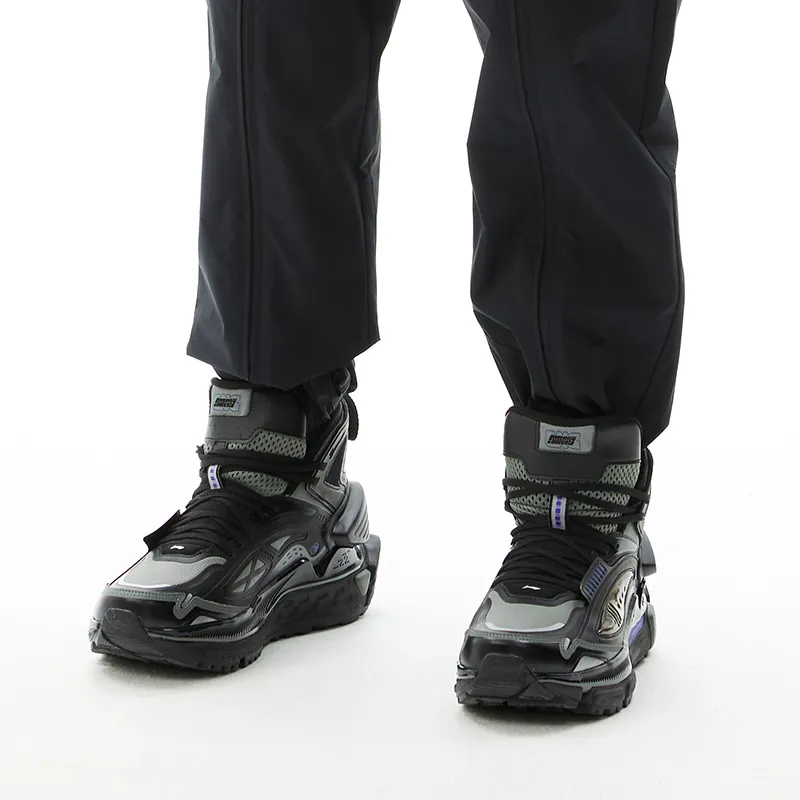 LINING x LNG China Player Collection Anti Slip Wear Resistant High Top Chunky Sneakers Men's Black-5