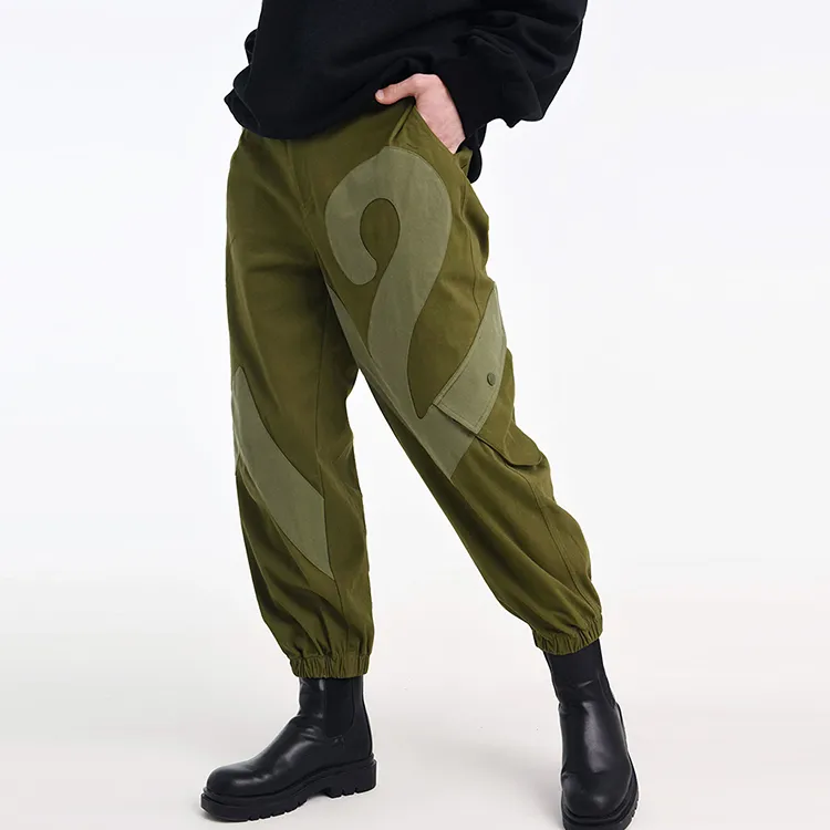 WOOKONG Casual Pants Men's Army Green-3