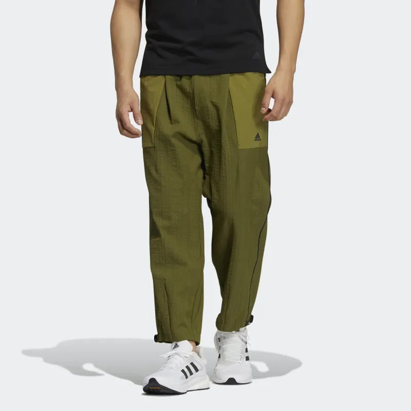 Adidas Knitted Sweatpants Men's Olive-1