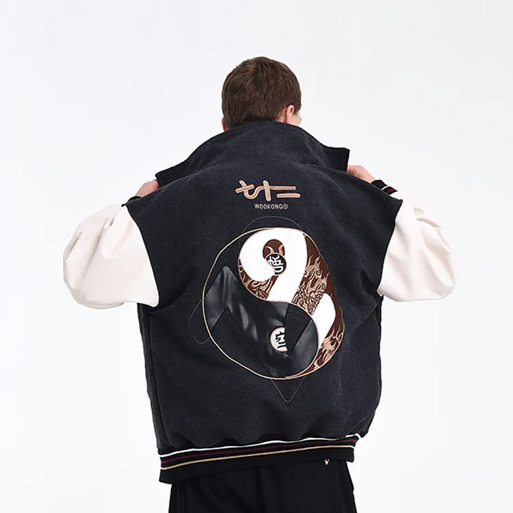WOOKONG Baseball Jerseys Men Black-3
