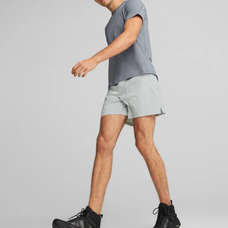 PUMA SEASONS Casual Shorts Men Platinum Gray Mixed Color-2