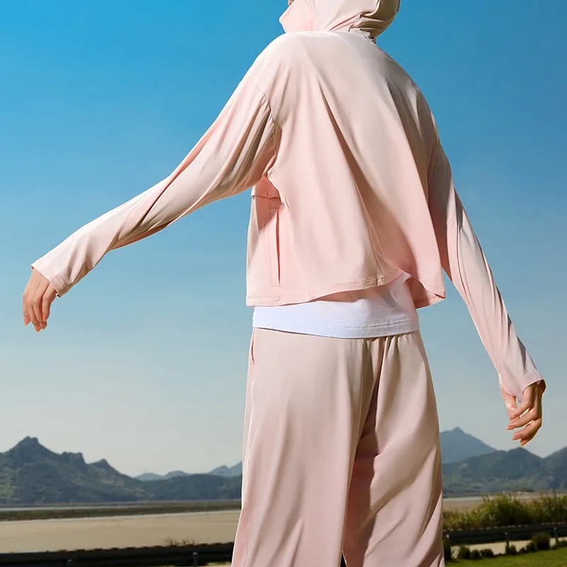 Adidas Dust Resistant Windproof Sun Protection Clothing Women's Pink-3