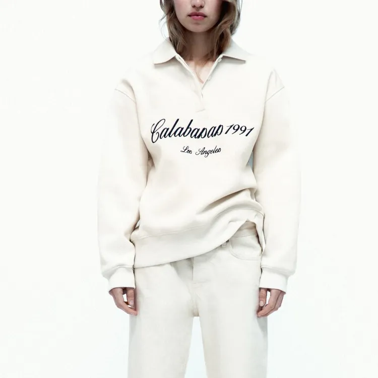 ZARA Sweatshirts Women's Ice White-2