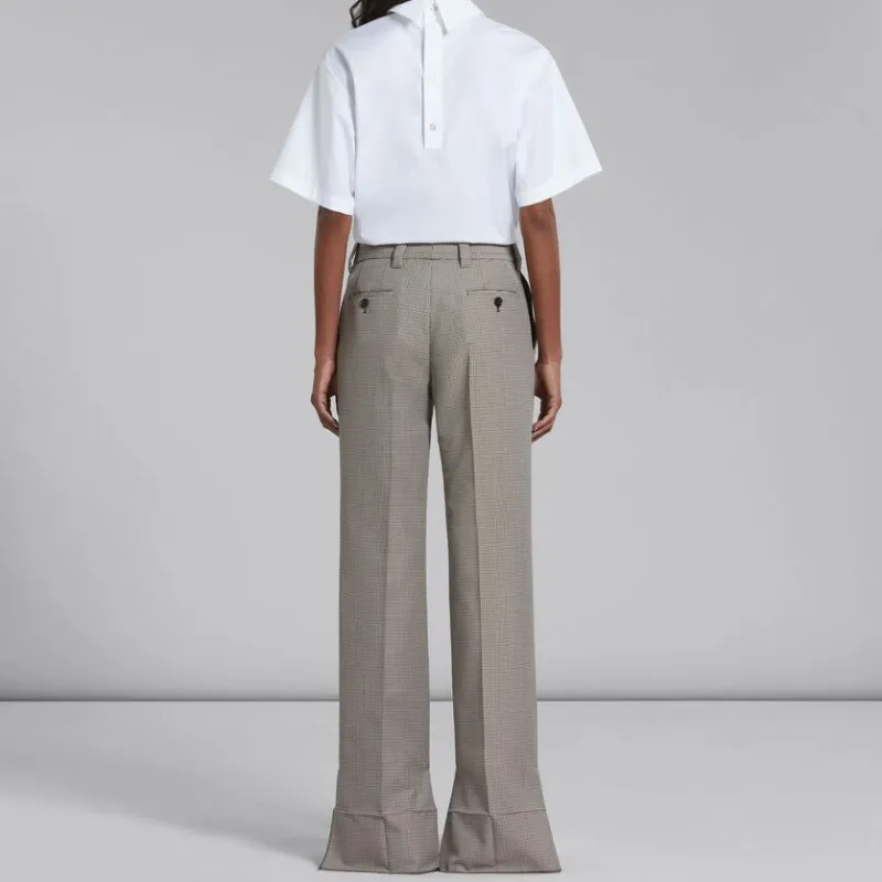 MARNI Houndstooth Checked Trousers-1