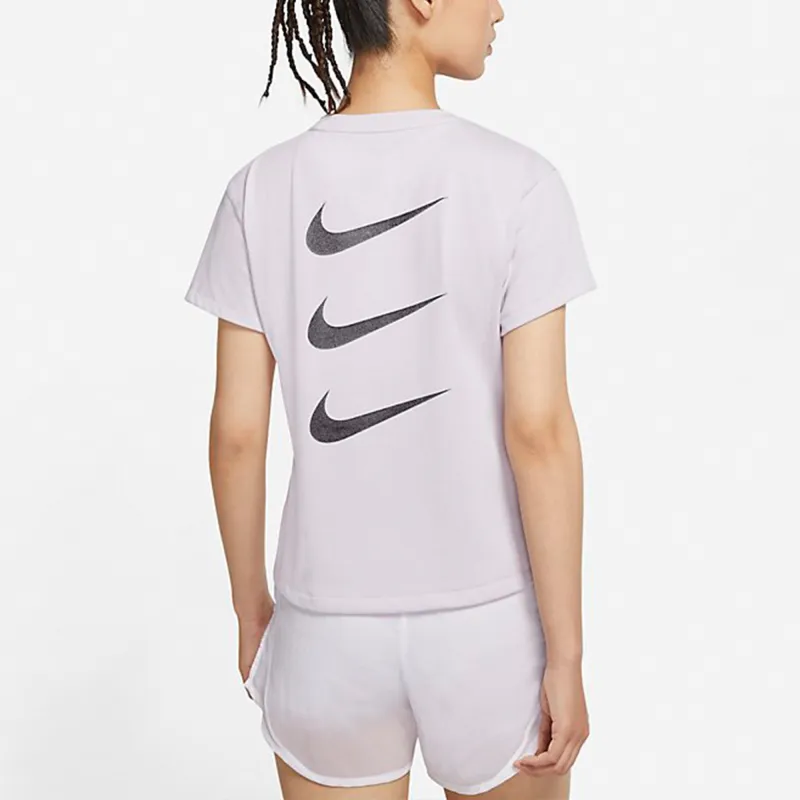 Nike Drop Shoulder Sleeve T Shirt Women's Light Purple-3
