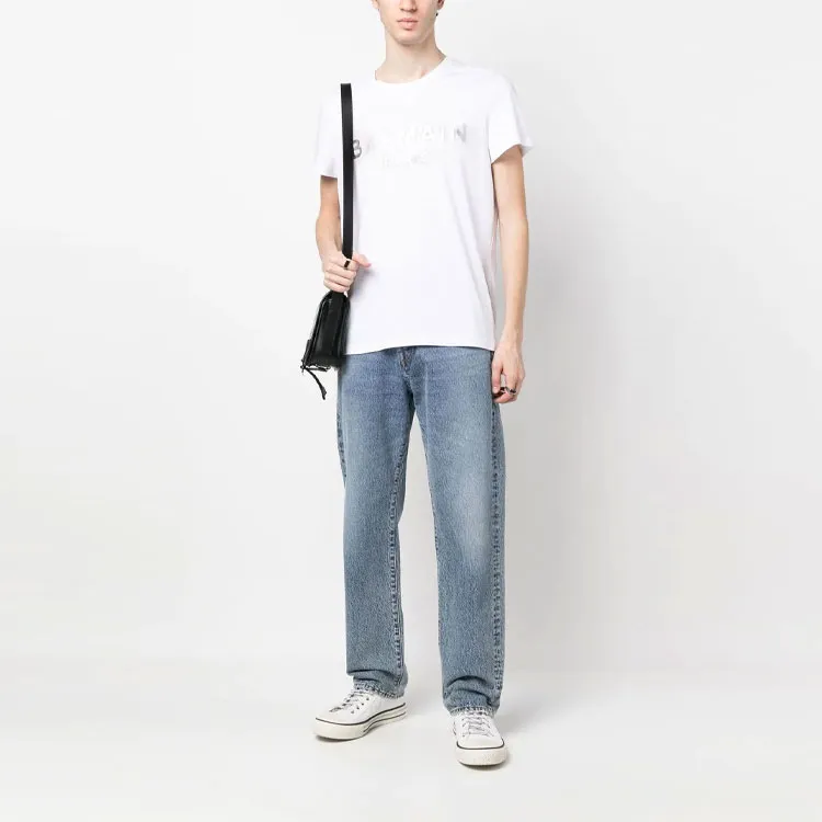 BALMAIN T Shirts Men White-3