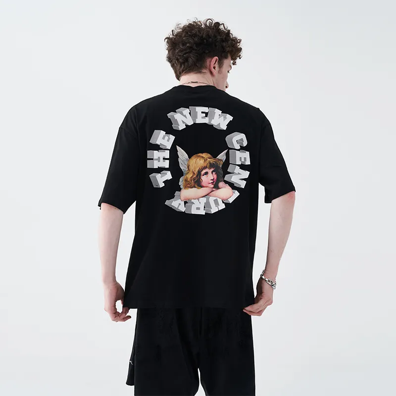 HARSH AND CRUEL Crew Neck Loose Fit Straight Short Sleeved T Shirt Unisex-3