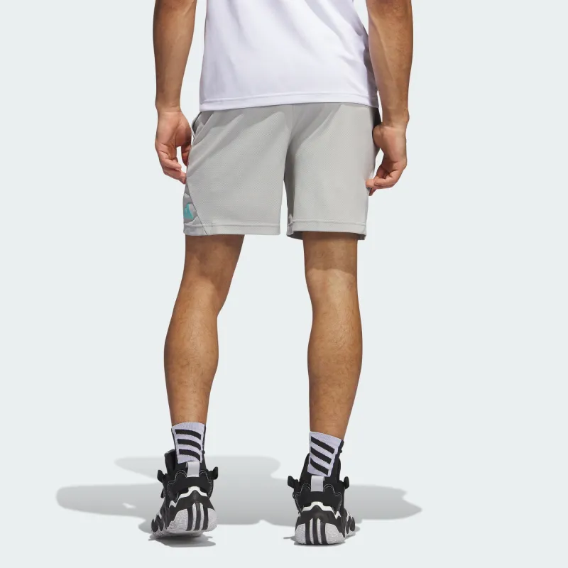 Adidas Casual Shorts Men Metallic Gray-2