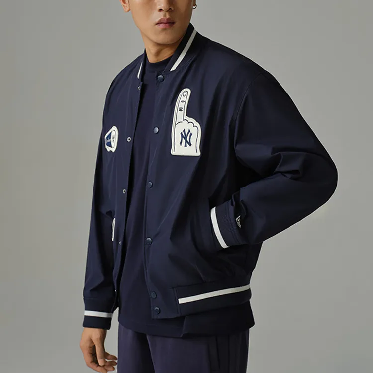 New Era Baseball Jacket Unisex Navy Blue-2