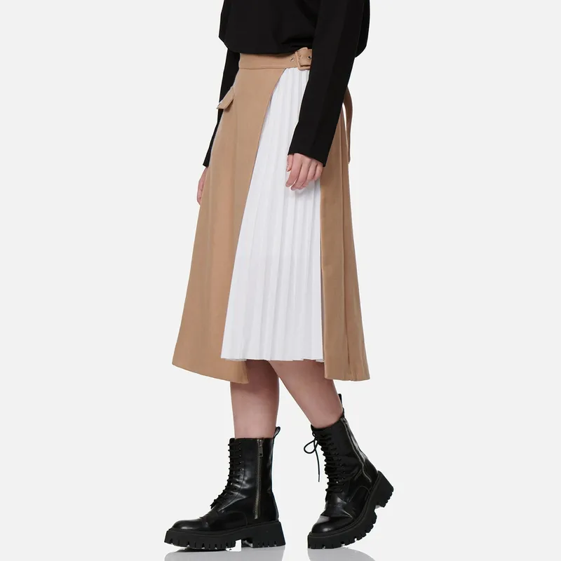EVISU Casual Long Skirt Women's Khaki-2