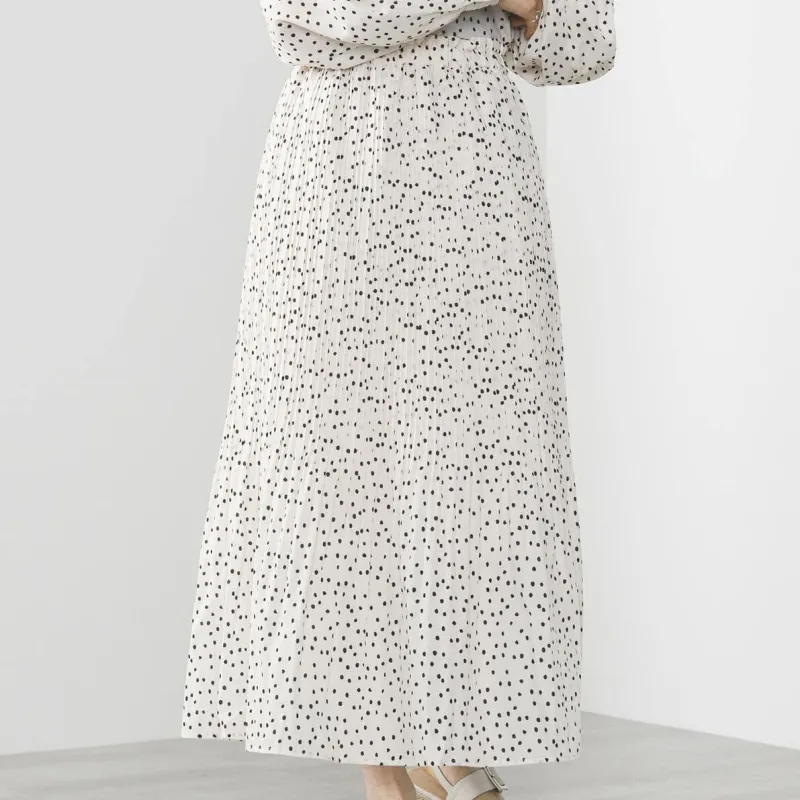 Beams Casual Long Skirts Women's White-1