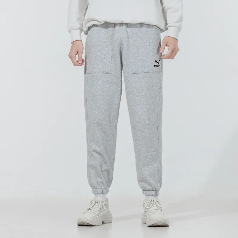 PUMA Sports Pants Men Light Gray-3