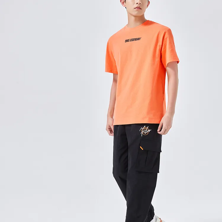 Erke T Shirt Men's Soft Light Orange-2